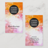 Elegant minimalistisch Moderne Uw Waterverf van de Visitekaartje (Voorkant / Achterkant)