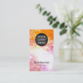 Elegant minimalistisch Moderne Uw Waterverf van de Visitekaartje (Staand voorkant)