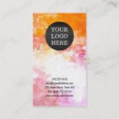 Elegant minimalistisch Moderne Uw Waterverf van de Visitekaartje (Achterkant)