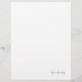 Elegant minimalistisch monogram briefpapier (Achterkant)