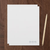 Elegant minimalistisch monogram briefpapier