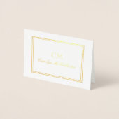 Elegant Minimalistisch Monogram Folie Kaarten (Voorkant)