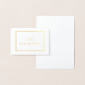 Elegant Minimalistisch Monogram Folie Kaarten (Display)