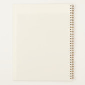 Elegant Minimalistisch Monogram Ivoor Spiraal Note Planner (Achterkant)