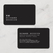 ELEGANT-minimalistisch monogram Klassieke professi Visitekaartje (Voorkant / Achterkant)