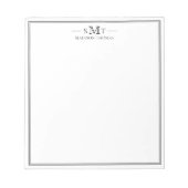Elegant minimalistisch monogram met drie letters notitieblok (Voorkant)