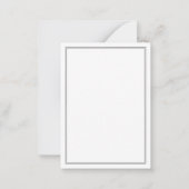 Elegant minimalistisch monogram met drie letters notitiekaartje (Achterkant)