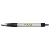 Elegant minimalistisch monogram, naam goud geel ro pen (Voorkant)
