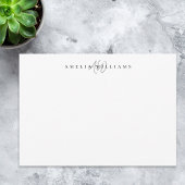 Elegant minimalistisch monogram notitiekaartje