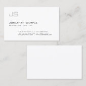Elegant minimalistisch monogram Professional Moder Visitekaartje (Voorkant / Achterkant)
