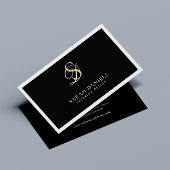 Elegant minimalistisch monogram professional visitekaartje