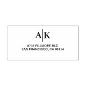 Elegant minimalistisch monogram retouradres zelfinktende stempel (Design)