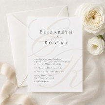 Elegant Minimalistisch Monogram Trouwfeest