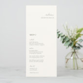 Elegant Minimalistisch Moss Green Place Card Menu (Staand voorkant)
