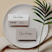 Elegant minimalistisch neutraal boho chic modern visitekaartje