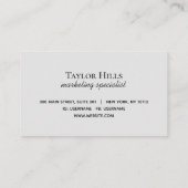 Elegant minimalistisch Nice om u te ontmoeten Gree Visitekaartje (Achterkant)