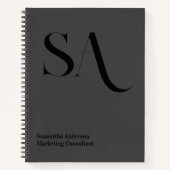 Elegant minimalistisch Notitieboek van Monogram Sp (Voorkant)
