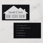 Elegant minimalistisch onderliggend zwart visiteka visitekaartje