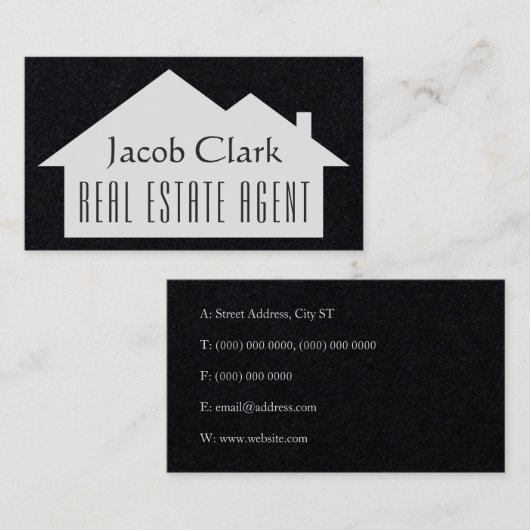 Elegant minimalistisch onderliggend zwart visiteka visitekaartje (Voorkant / Achterkant)