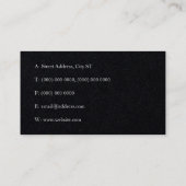 Elegant minimalistisch onderliggend zwart visiteka visitekaartje