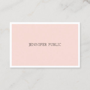Elegant minimalistisch ontwerp Blush Pink Professi Visitekaartje