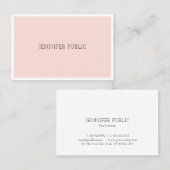 Elegant minimalistisch ontwerp Blush Pink Professi Visitekaartje (Voorkant / Achterkant)
