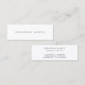 Elegant minimalistisch ontwerp modern mini visitekaartje (Voorkant / Achterkant)