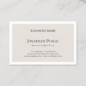 Elegant minimalistisch ontwerp modern visitekaartje (Achterkant)