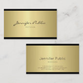 Elegant minimalistisch ontwerp Moderne Gold Profes Visitekaartje (Voorkant / Achterkant)