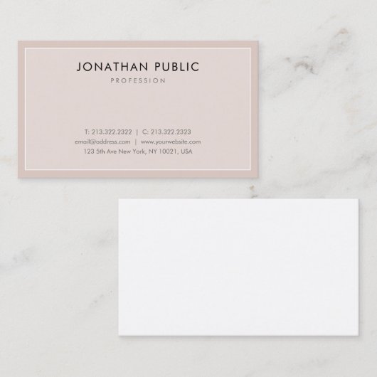 Elegant minimalistisch ontwerp Moderne, schone led Visitekaartje (Voorkant / Achterkant)