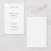 Elegant minimalistisch ontwerp Moderne verticale S Visitekaartje (Voorkant / Achterkant)