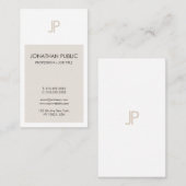 Elegant Minimalistisch Ontwerp Monogram Duidelijke Visitekaartje (Voorkant / Achterkant)