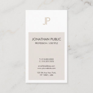 Elegant Minimalistisch Ontwerp Monogram Duidelijke Visitekaartje
