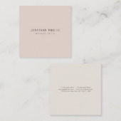 Elegant minimalistisch ontwerp Sjabloon Modern ren Vierkante Visitekaartje (Voorkant / Achterkant)