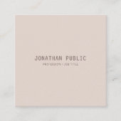 Elegant minimalistisch ontwerp Sjabloon Modern ren Vierkante Visitekaartje (Voorkant)