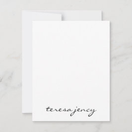 Elegant minimalistisch ontwerp van een marineblauw notitiekaartje