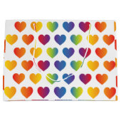 Elegant minimalistisch ontwerp van het regenboogha groot cadeauzakje (Voorkant)