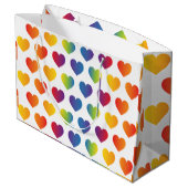 Elegant minimalistisch ontwerp van het regenboogha groot cadeauzakje (Achterkant Gekanteld)