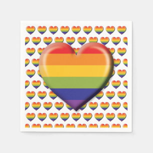 Elegant minimalistisch ontwerp van het regenboogha servet