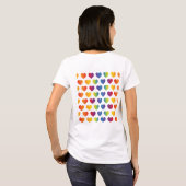 Elegant minimalistisch ontwerp van het regenboogha t-shirt (Achterkant volledig)