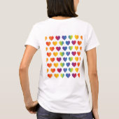 Elegant minimalistisch ontwerp van het regenboogha t-shirt (Achterkant)