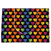 Elegant minimalistisch ontwerp voor regenboogharto groot cadeauzakje (Voorkant)