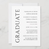 Elegant minimalistisch open huis Afstuderen Kaart (Voorkant)