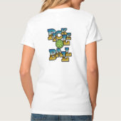 Elegant minimalistisch pickleball tekst ontwerp t-shirt (Achterkant)