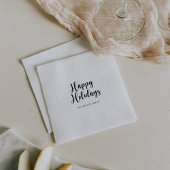 Elegant minimalistisch Prettige feestdagen Servet