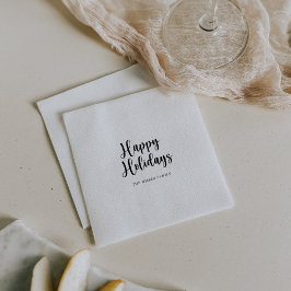 Elegant minimalistisch Prettige feestdagen Servet