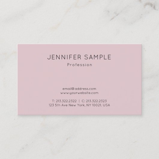 Elegant Minimalistisch Professional Modern Plain Visitekaartje (Voorkant)