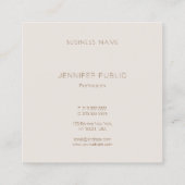 Elegant Minimalistisch Professional Moderne Sjablo Vierkante Visitekaartje (Achterkant)
