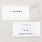 Elegant minimalistisch Professional Plain Luxury G Visitekaartje (Voorkant / Achterkant)