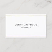 Elegant minimalistisch Professional Plain Luxury G Visitekaartje (Voorkant)
